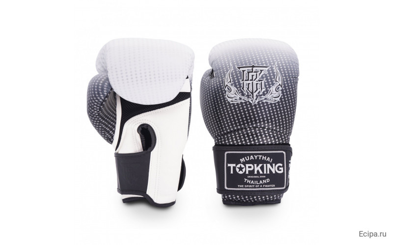 Боксерские перчатки Top King Boxing SUPER AIR STAR silver 14 oz