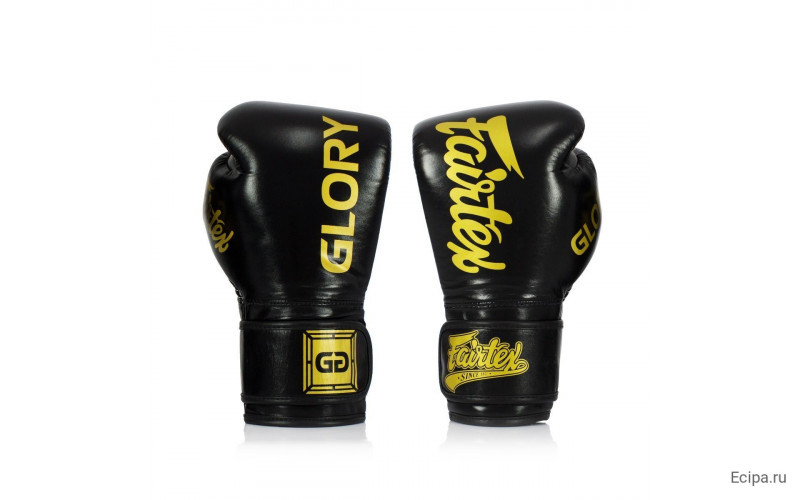 Боксерские перчатки турнира Glory Fairtex BGVG1 black 14 oz