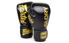 Боксерские перчатки турнира Glory Fairtex BGVG1 black 16 oz