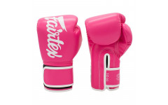 Боксерские перчатки Fairtex BGV14 pink-white 10 oz Боксерские перчатки Fairtex BGV14 pink-white 10 oz